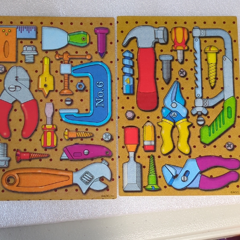 ❤️3/$10❤️American Greeting Vintage Colorful Tool-Themed Stickers - 2 Sheets